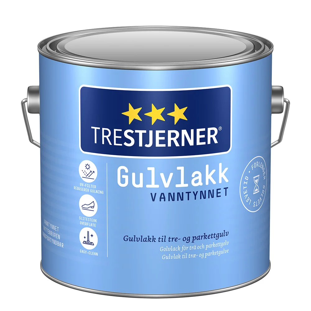 Trestjerner gulvlakk halvblank 3l v:9895649