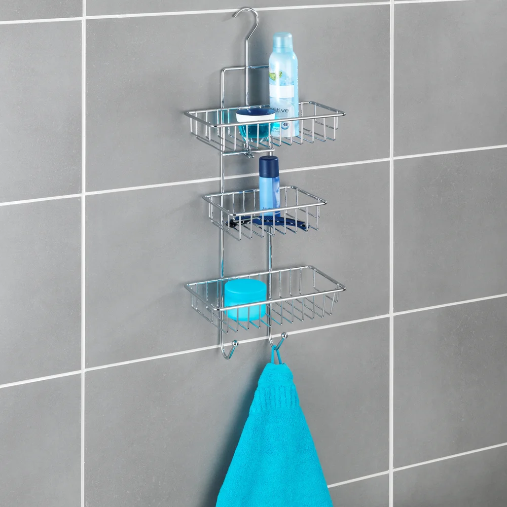 WENKO MILANO DUSHYLLE MED 3 HYLLER & 2 KROKER KROM v:6881013 WENKO MILANO DUSHYLLE MED 3 HYLLER & 2 KROKER KROM v:6881013