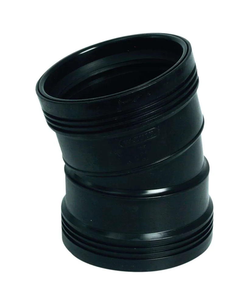Wafix 75 mm x 15° sort PP bend v:8601386