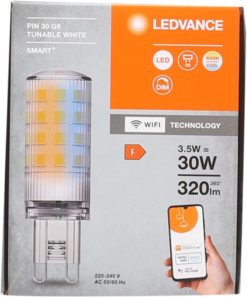 Ledvance Smart+ WiFi PIN 3,5W 827 230V TW CL G9 v:7733829 Ledvance Smart+ WiFi PIN 3,5W 827 230V TW CL G9 v:7733829