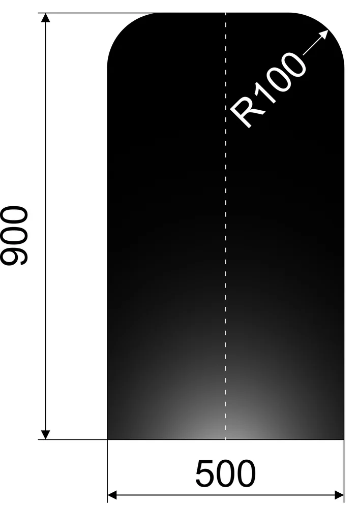 GULVPLATE STÅL 500X900 SORT LAKK v:9484214