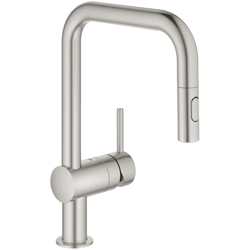 GROHE MINTA KJØKKENARMATUR M/UTTREKKBAR U-TUT SUPERSTEEL v:3807586 GROHE MINTA KJØKKENARMATUR M/UTTREKKBAR U-TUT SUPERSTEEL v:3807586