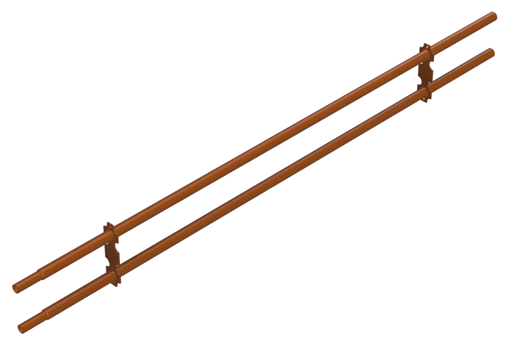 Gelender snøfanger 2-rørs 1,2 meter tegelrød v:7023956 Gelender snøfanger 2-rørs 1,2 meter tegelrød v:7023956