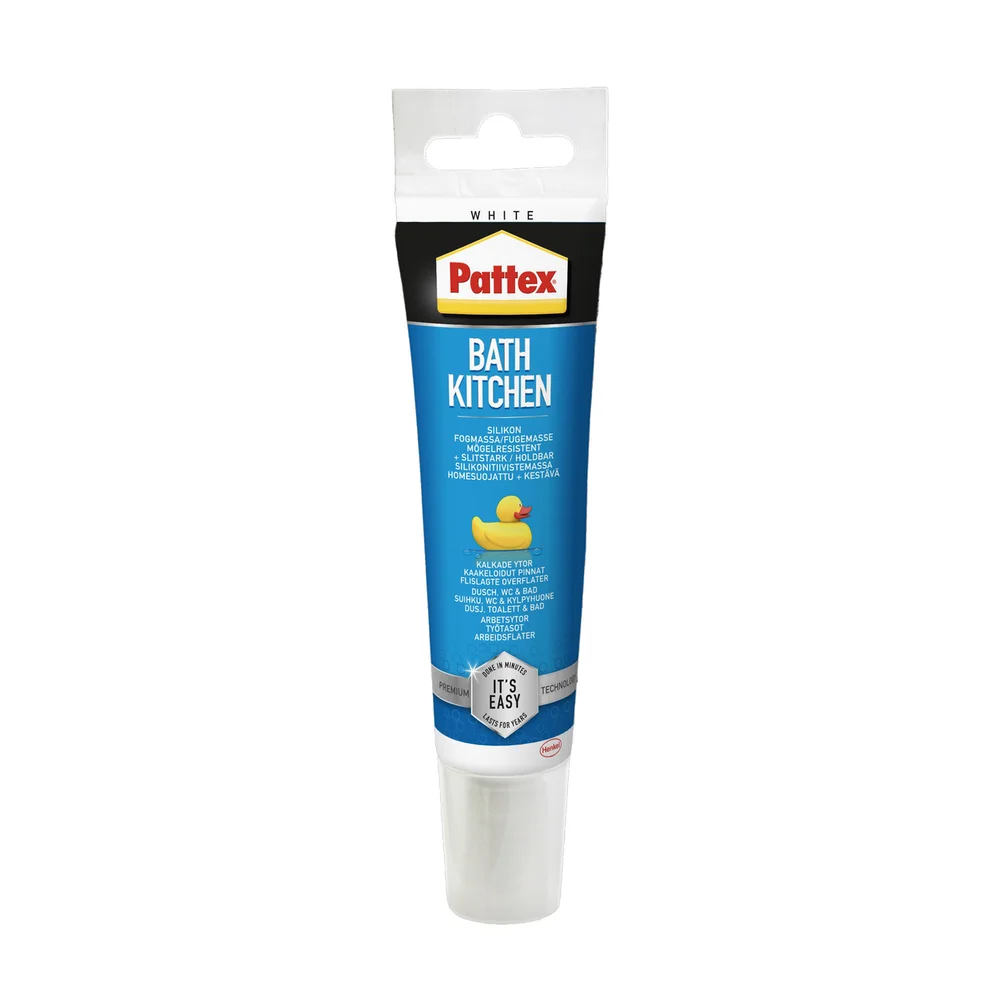 PATTEX SILIKONFUGE BAD & KJØKKEN HVIT 50ML v:1754283