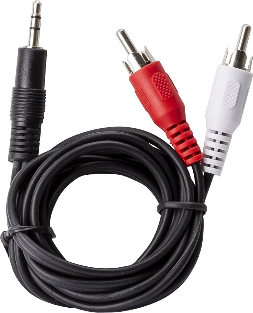 Gelia Lydkabel, 2x RCA til 1×3,5 mm, 1,5 m v:2467579 Gelia Lydkabel, 2x RCA til 1×3,5 mm, 1,5 m v:2467579