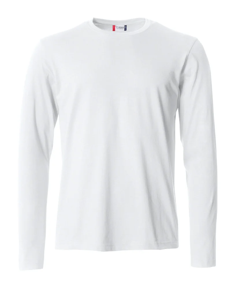 CLIQUE T-SHIRT LANG ERM BASIC HERRE HVIT v:4252768