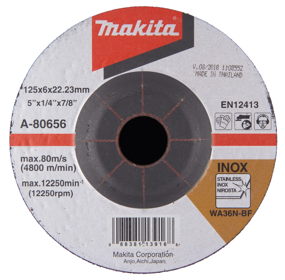 Slipeskive a-80656 125x6mm for rustfri inox v:5950790 Slipeskive a-80656 125x6mm for rustfri inox v:5950790