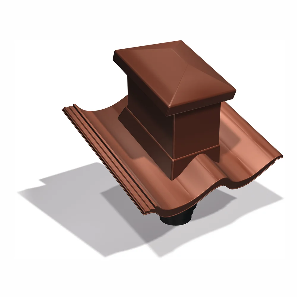 VENTILASJONSHETTE 1-KRUM TEGLRØD v:9312434