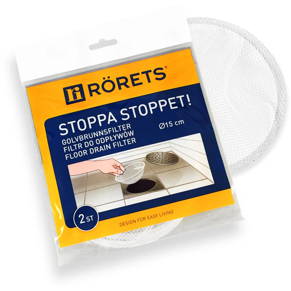 RÖRETS SMUSS- OG HÅRFILTER TIL SLUK 2PK. v:8036689