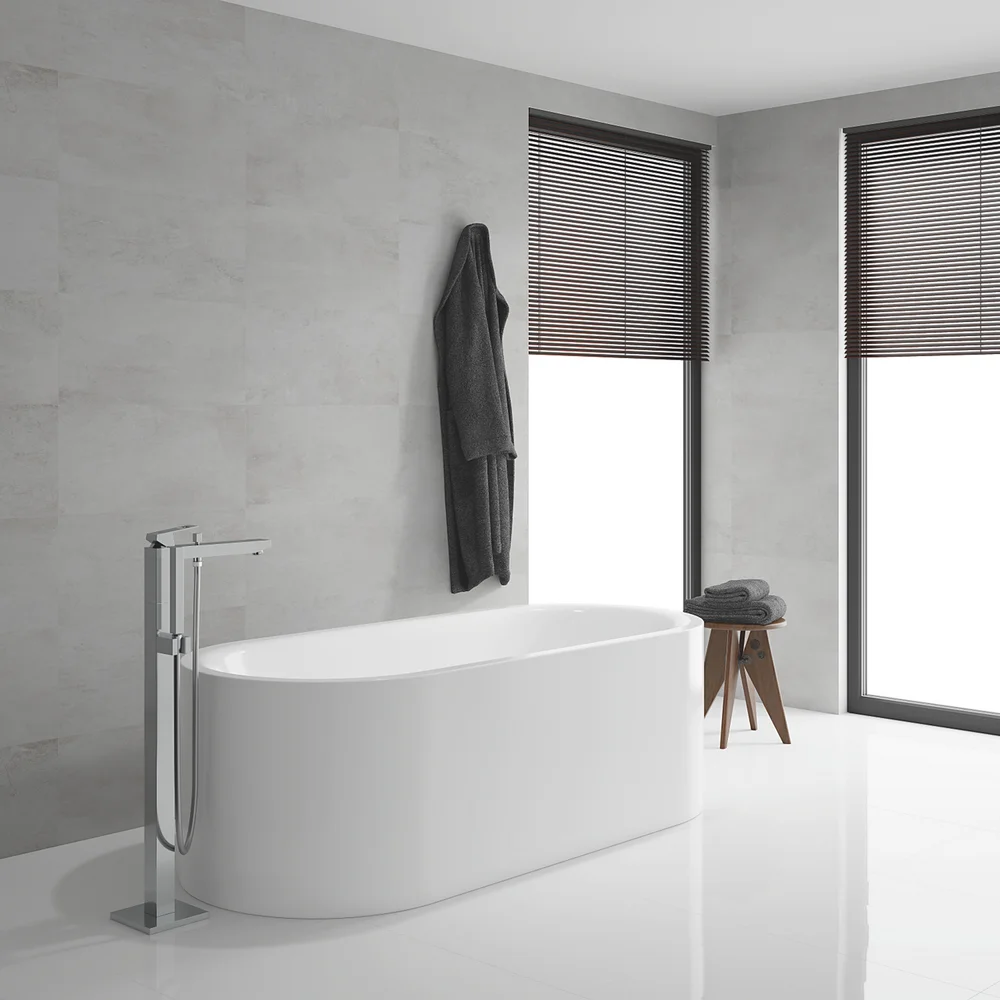 GROHE EUROCUBE FRITTSTÅENDE BADEKARARMATUR KROM v:5643918 GROHE EUROCUBE FRITTSTÅENDE BADEKARARMATUR KROM v:5643918