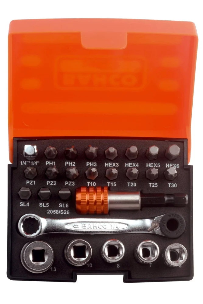 Bahco Bitssett 1/4", 26 deler v:6332782 Bahco Bitssett 1/4", 26 deler v:6332782