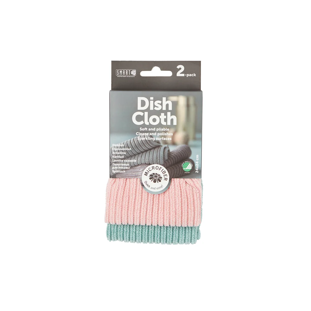 SMART MICROFIBER OPPVASKKLUT ROSA/TURKIS 2-PK v:6045777
