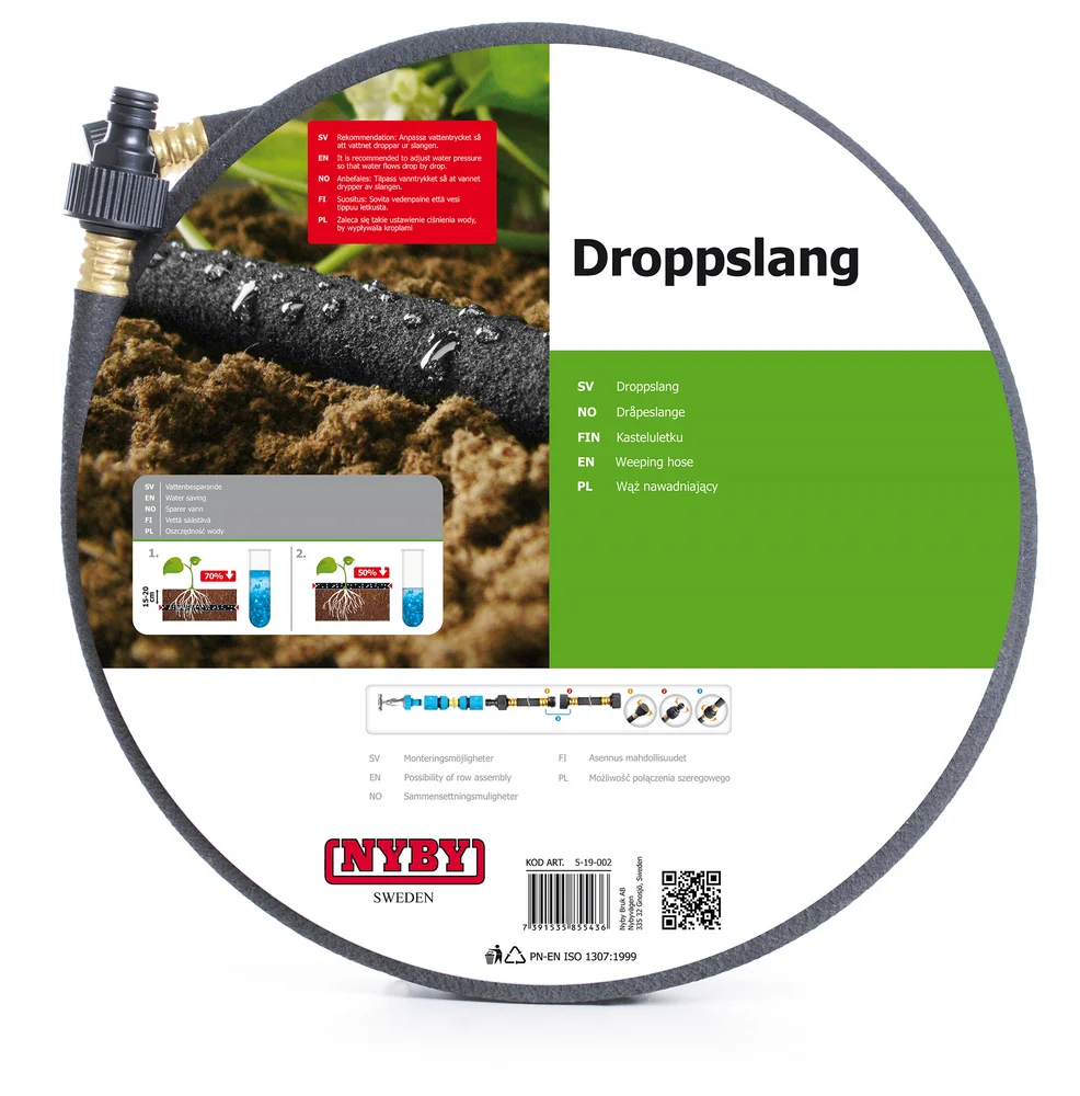 NYBY Dryppslange 1/2", 7,5 m v:6350909 NYBY Dryppslange 1/2", 7,5 m v:6350909