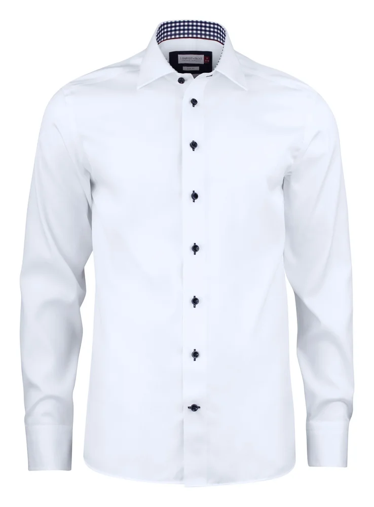 J.HARVEST & FROST SKJORTE JH&F RED BOW20 SLIM WH/NAV v:6917562