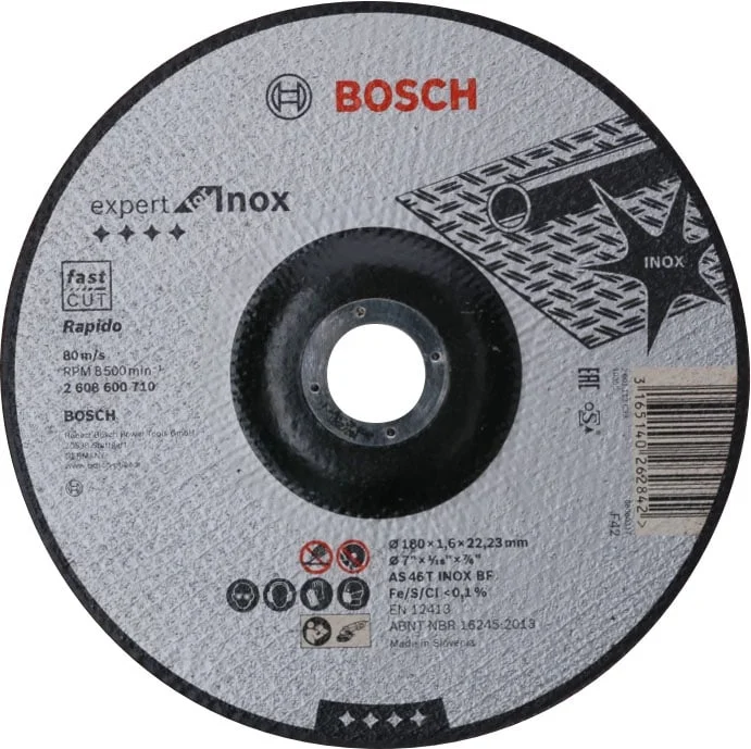 Bosch Slipeplate metall, 76x4x10 mm, 2 stk v:9510506