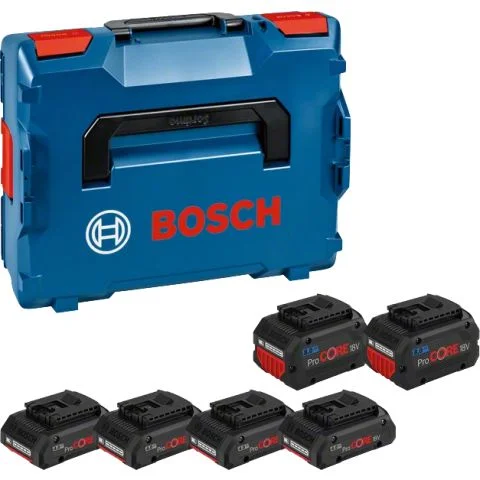 4x 18V 4,0Ah + 2x 8,0Ah ProCORE Bosch Batteripakke 3115531 4x 18V 4,0Ah + 2x 8,0Ah ProCORE Bosch Batteripakke 3115531