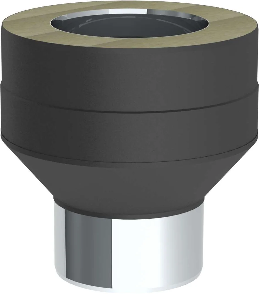 Tolmer overgang uisolert-helisolert Ø150 v:8248258 Tolmer overgang uisolert-helisolert Ø150 v:8248258