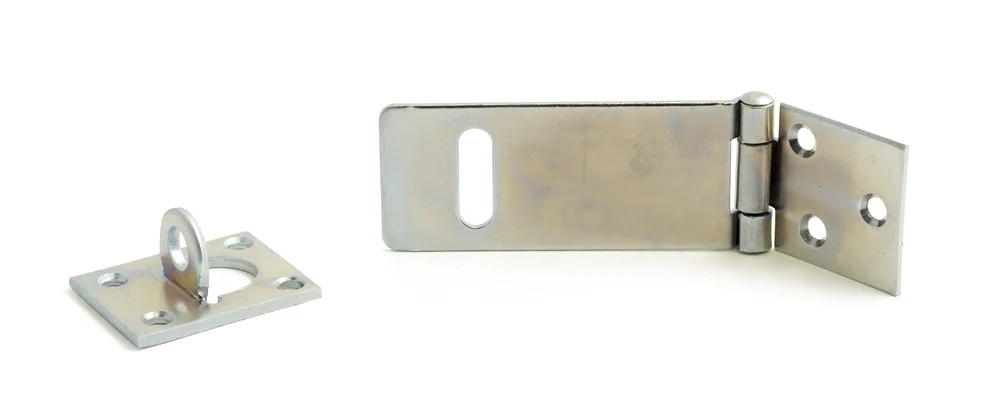 Haspe for hengelås elforsinket stål 90 mm v:8072132 Haspe for hengelås elforsinket stål 90 mm v:8072132