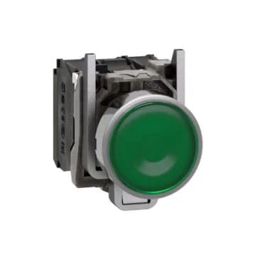 Schneider Electric Lampetrykknapp, Harmony XB4, komplett, metall, LED, plant trykk, selvfjedrende, grønn, 24 V AC/DC, 1xNO+1xNC v:8218316 Schneider Electric Lampetrykknapp, Harmony XB4, komplett, metall, LED, plant trykk, selvfjedrende, grønn, 24 V AC/DC, 1xNO+1xNC v:8218316