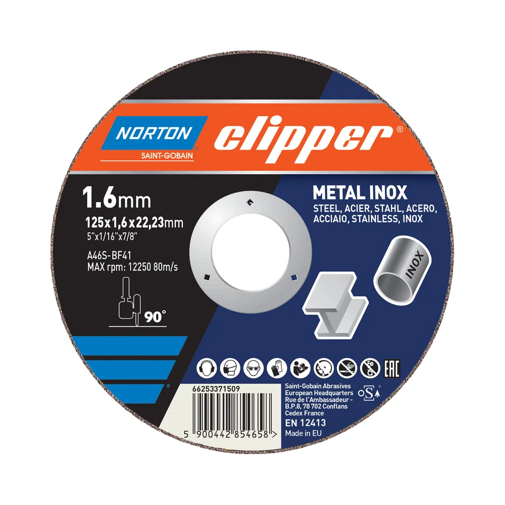 Kappeskive stål 1,0×22,2 mm Ø115 mm v:4393508 Kappeskive stål 1,0×22,2 mm Ø115 mm v:4393508