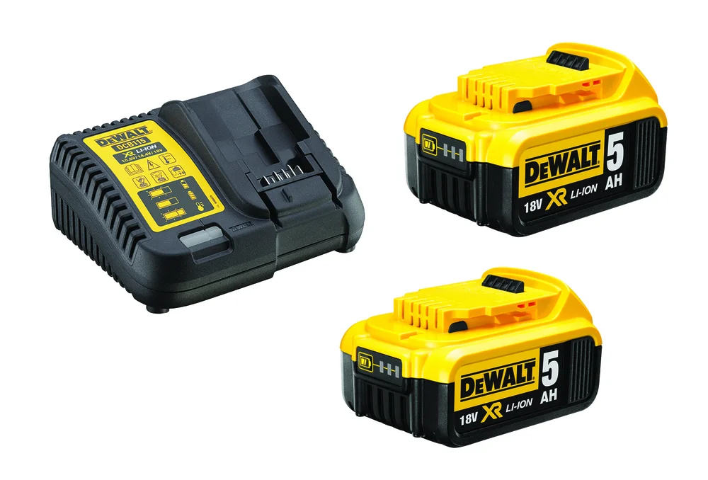 Dewalt Lader og batteri 18 volt 2 x 5,0 Ah v:5221591