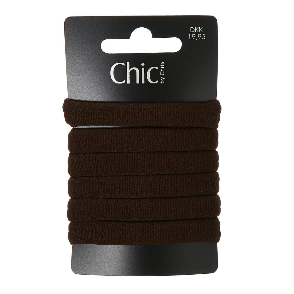 CHICBYCHRIS HÅRSTRIKK MIX 6 STK BRUN v:7912995