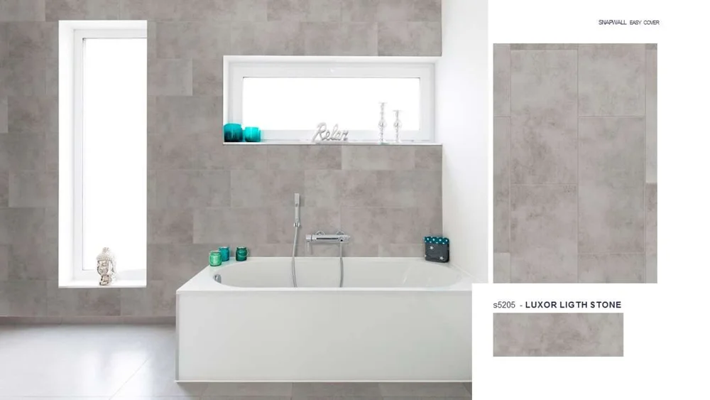 Snapwall Easy Cover L Luxor Light Stone fliser v:8342545 Snapwall Easy Cover L Luxor Light Stone fliser v:8342545