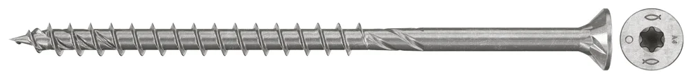 Treskrue syrefast A4 senkhode TX 5x80 mm 100 stk v:9691861