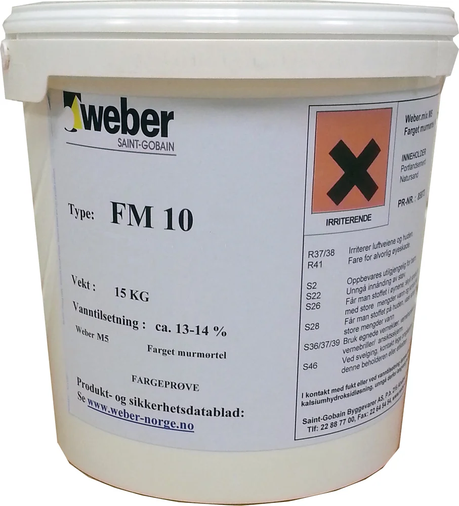 MURMØRTEL M5 FM1022 KOKSGRÅ 15KG v:3922777