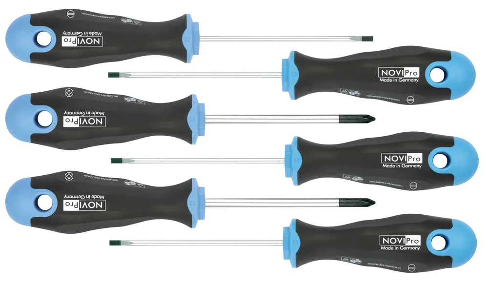 Skrutrekkersett ph+flat 6 deler novipro ergonisk v:5037900 Skrutrekkersett ph+flat 6 deler novipro ergonisk v:5037900