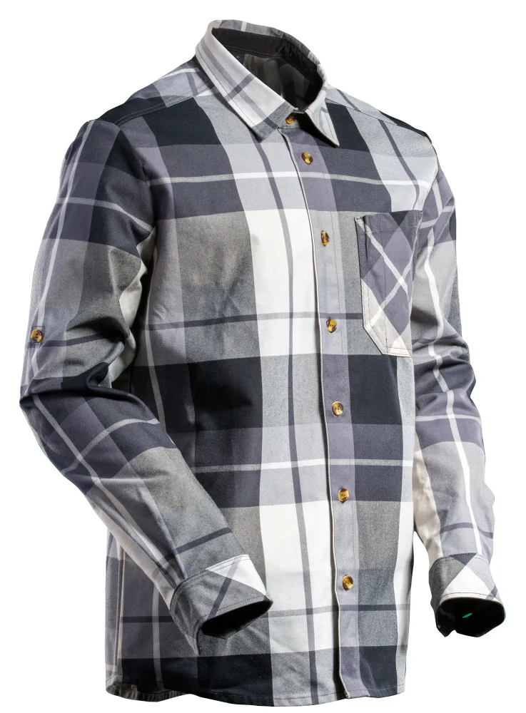 Skjorte flannel2xl stengrå rutet v:9643910