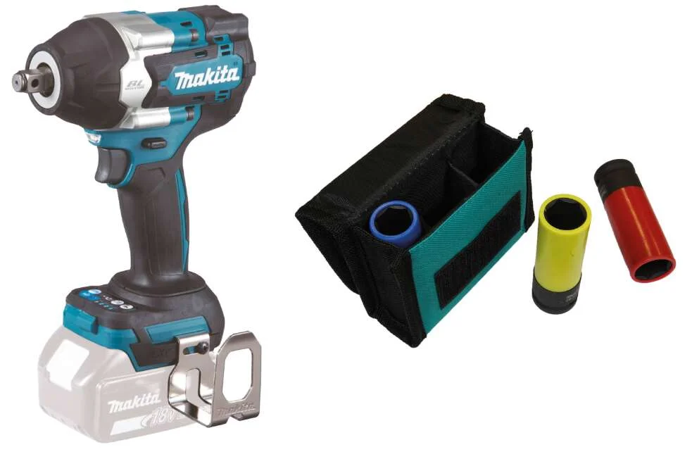 Makita DTW700Z LXT® 18V muttertrekker med Makita kraftpipesett 1.2" v:7925343 Makita DTW700Z LXT® 18V muttertrekker med Makita kraftpipesett 1.2" v:7925343