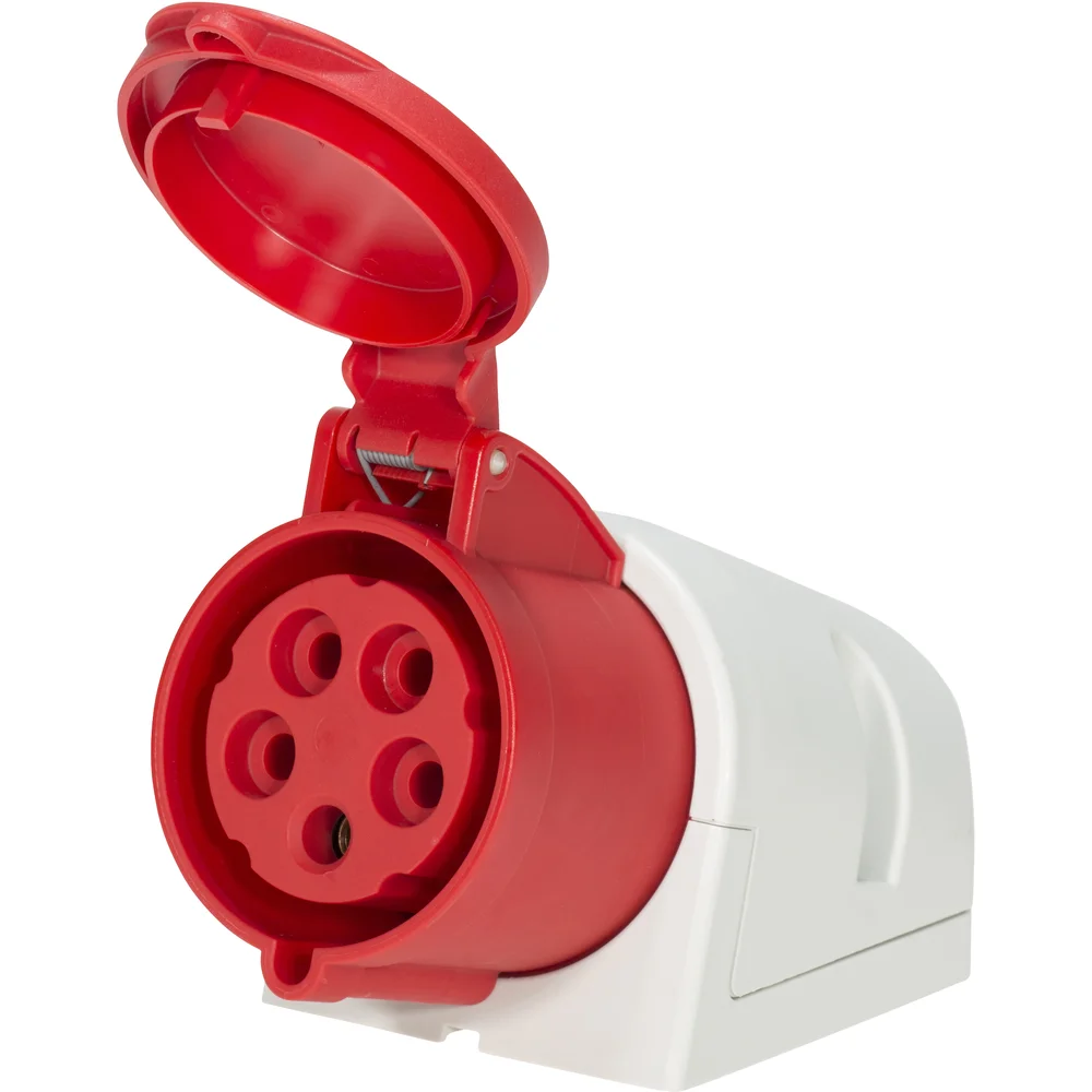 CEE STIKKONTAKT FOR RUNDPLUGG 4-POL M/JORD 400V 32A v:7441669