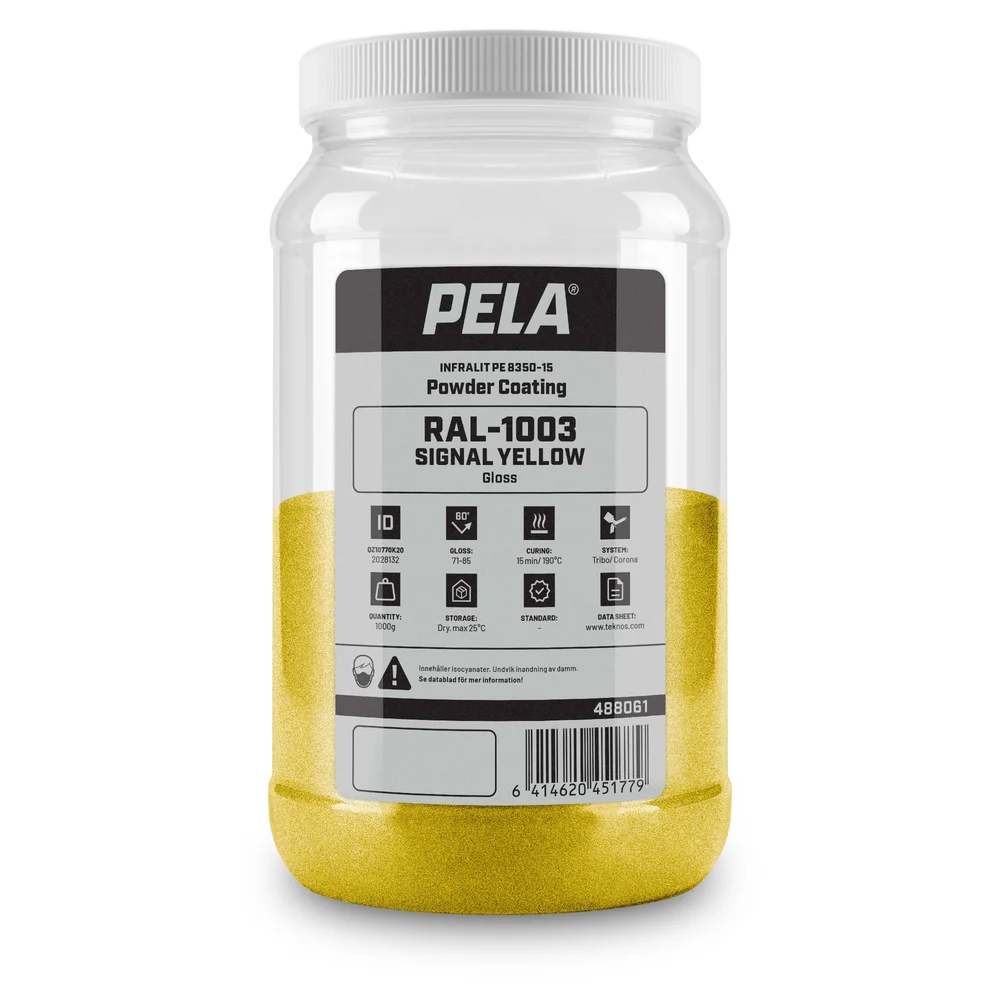 Pulverlakk farge signal gul, 1 kg v:8818223