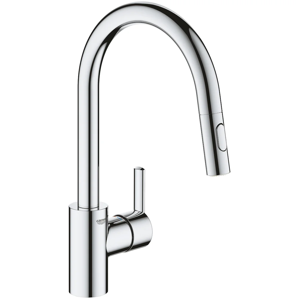 GROHE FEEL CLOVA KJØKKENARMATUR M/UTTREKKBAR C-TUT DUAL SPRAY KROM v:8875547