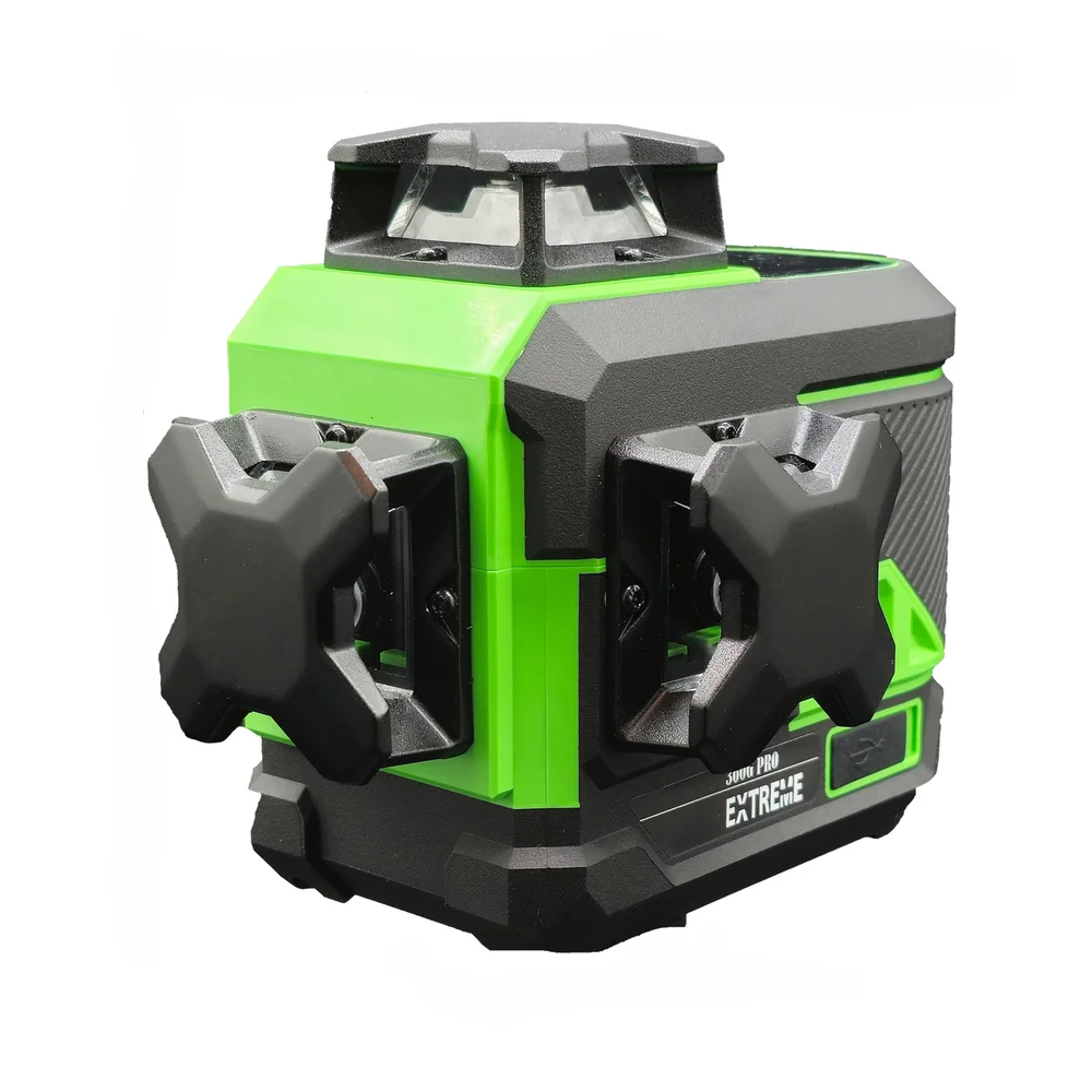 Krysslaser Extreme 3×360° grønn komplett sett v:5199677