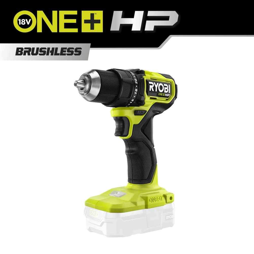 Ryobi HP RDD18C-0 One+ 18V bor-/skrutrekker, børsteløs motor og 54 Nm v:8560685