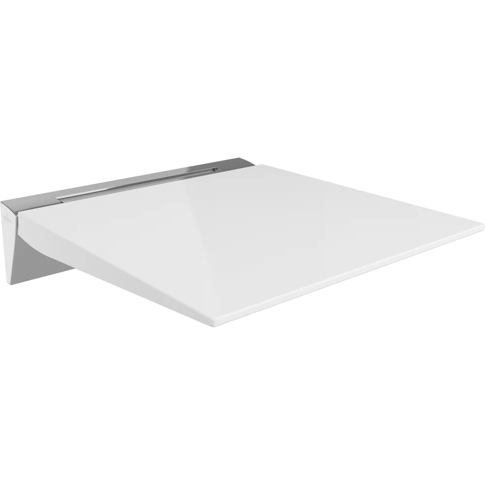 V&B VICARE UNIVERSAL KLAPPSETE TIL DUSJ 33,5X37 CM HVIT/KROM v:4935652 V&B VICARE UNIVERSAL KLAPPSETE TIL DUSJ 33,5X37 CM HVIT/KROM v:4935652